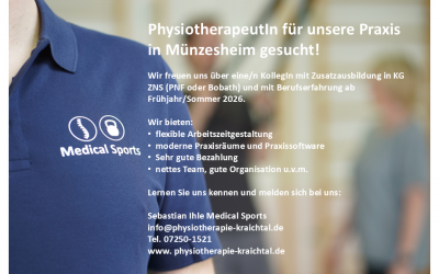 *Bitte weitersagen* Wir stellen ein: Physio mit KG-ZNS (PNF oder Bobath)